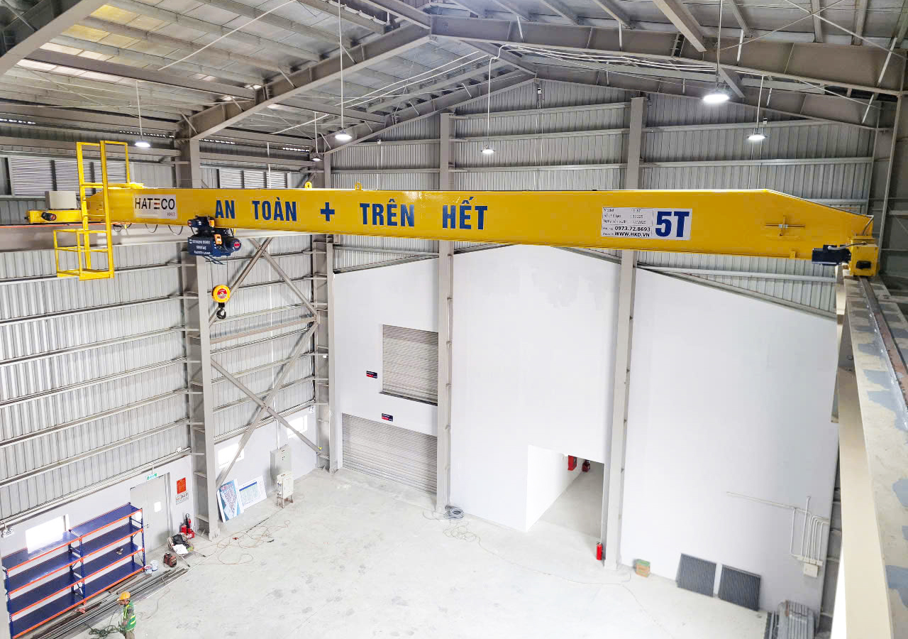 Cầu trục dầm đơn 5 tấn lắp đặt tại Cát Hải, Hải Phòng