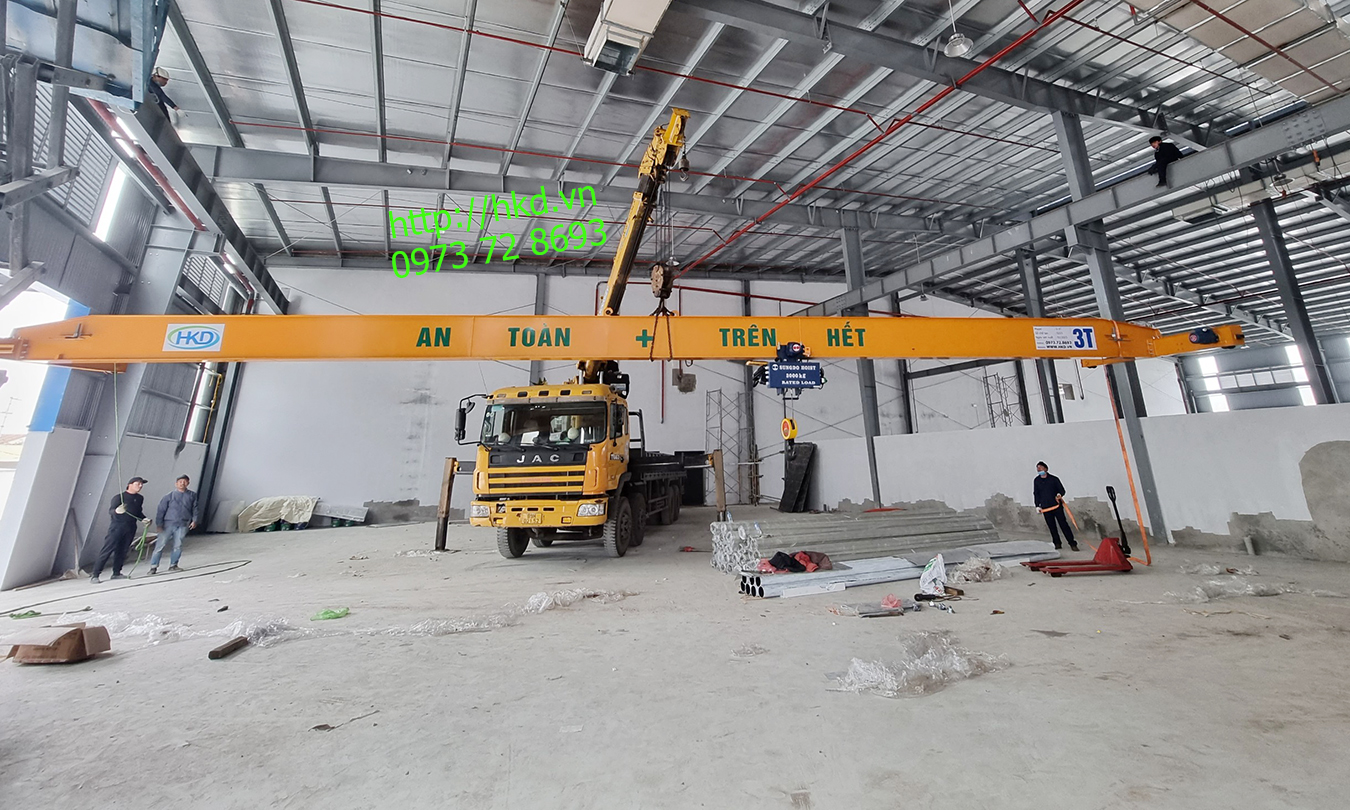 Lắp đặt cầu trục dầm đơn 3 tấn tại Văn Lâm, Hưng Yên