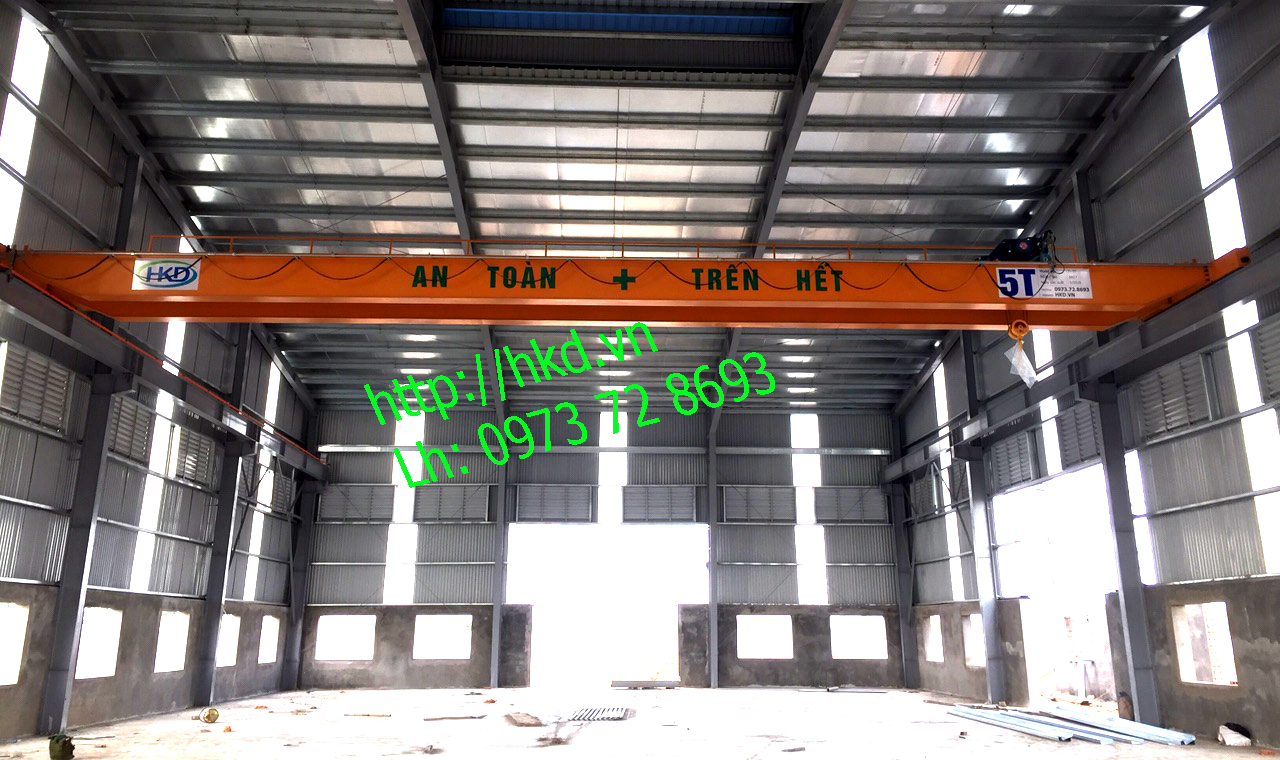 Cầu trục dầm đôi 5 tấn tổng thể tại HKD Crane